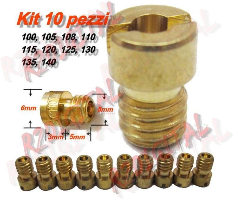 KIT 10 GETTI POLINI M5 PER CARBURATORE DELL'ORTO SHB SHBC PHBD - Foto 7