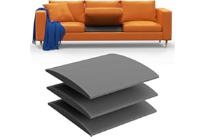 MYLIFESION Couch Cushion Support to Fix Sagging Sofas - 20''x20'' Under Cushion Supports for Saggy Seat High Density Curved 35D Foam, Grey 3 Pack