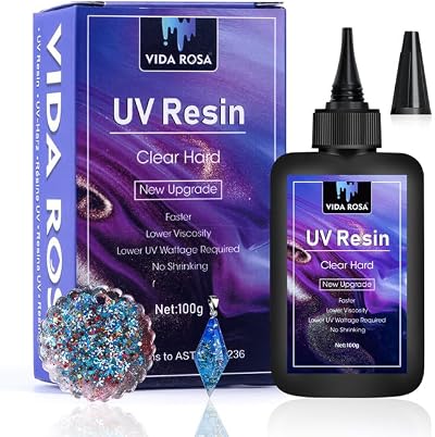 VidaRosa UV Resin 100g Crystal Clear Fast Cure Jewelry Epoxy