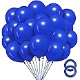 FOTIOMRG Royal Blue Balloons 12 inch, 100 Pack Royal Blue Latex Balloons for Graduation Birthday Baby Shower Wedding Retirement Anniversary Party Decorations
