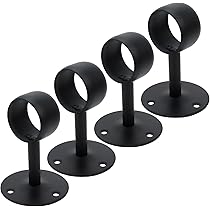 Augiimor 4 Soportes De Barra De Armario De 1 Pulgada De Diámetro, De Acero Inoxidable, Soporte De Brida De Barra De Armario Para Armario, Barra De Cortina De Ducha