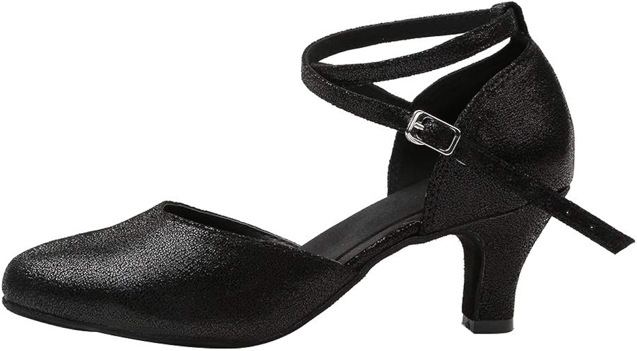 HROYL Scarpe Da Ballo Donna Latino Americano Professionali Salsa Bachata Scarpe Da Ballo Da Sala Caraibico,Modello YCL218-5-Rosso,EU 35