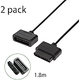 2Pack 6 ft/1.8m SNES Controller Extension Cable for Retro-Bit SNES Super Nintendo Entertainment System Console
