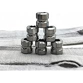 TIKING 5pcs 13mm Titanium Ti Knife Key Parachute Cord Bead Pendant Lanyard-Ti Color