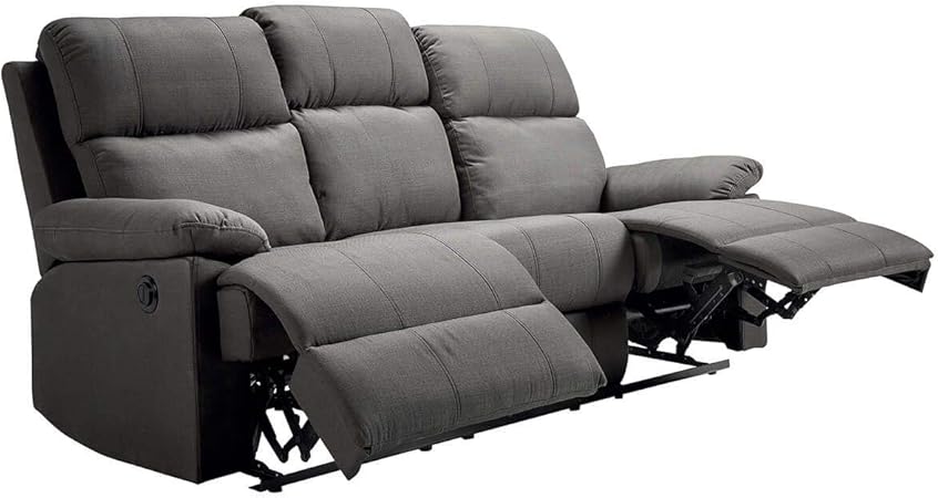 Altobuy Nalda Canape Relax Electrique 3 Places Gris Amazon Fr