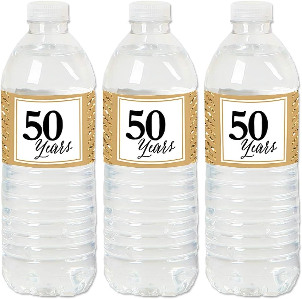 Amazon Com We Still Do 50th Wedding Anniversary Anniversary Party Water Bottle Sticker Labels Set Of 20 Toys Games