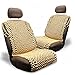 Zone Tech Royal Natural Wood Bead Seat Cover- 2-Pack Full Car Massage Cool Premium Comfort Cushion - Reduces Fatigue the Car, Truck or Your Office Chair