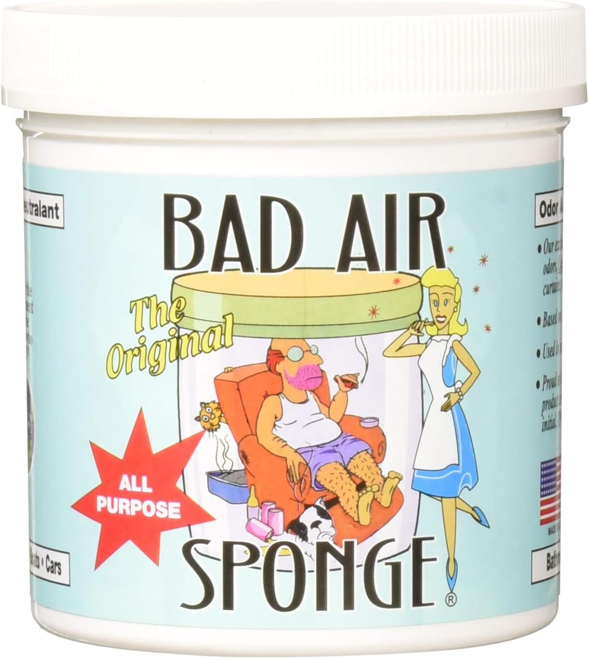 Bad Air Sponge Odor Neutralant Neutralizes and Absorbs Odors, 4 Count
