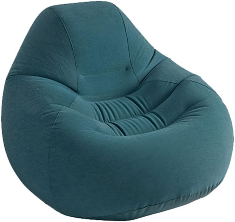 Zheng Hui Shop Single Leisure Inflatable Sofa Balcony Folding Sofa Lounger Green Indoor Lounger Sofa (Size : 127cm/50inch)