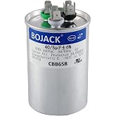 BOJACK 40+5 uF 40/5 MFD &plusmn;6% 370V/440 VAC CBB65 Dual Run Circular Start Capacitor for AC Motor Run or Fan Start or Condenser Straight