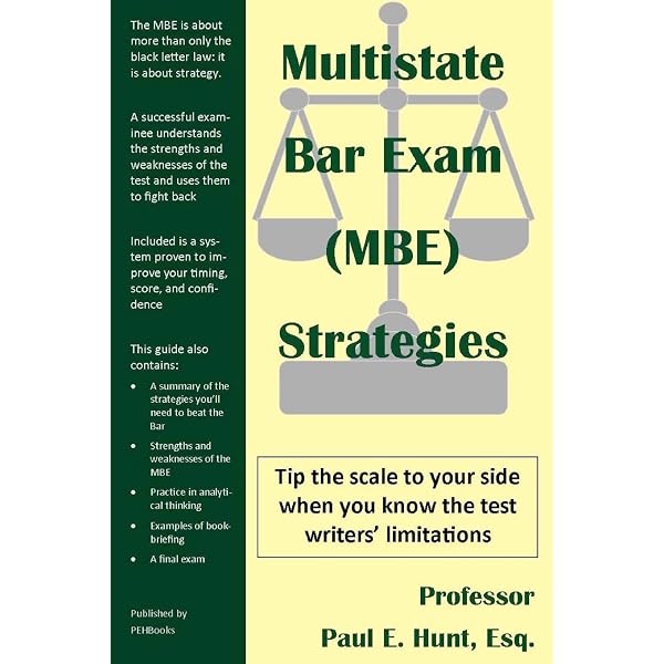 Strategies & Tactics for the Mbe: Multistate Bar Exam (Emanuel Bar