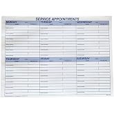 NapTags Service Appointment Pads, 12 x 9 inches, Weekly Schedule, 25 Sheets per Pad