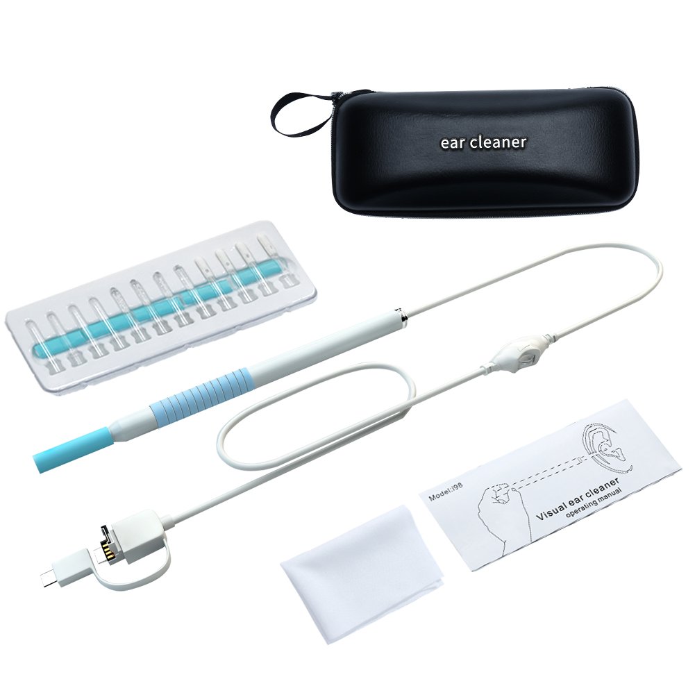 USB Endoscope Camera, Chof 720P HD Ear Otoscope Inspection, 3 in 1 Microscope Ear Wax Tool with 6 Bright Lights for Android Devices, PC, 6.5ft