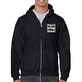 Yeh Gift Personalized Zip Up Hoodies for Men Women. Design Your Own Custom Zip Up Hoodie Front & Back with Own Text & Picture