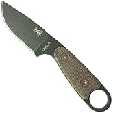 ESEE Knives Izula-OD w/Handle, Molded Polymer Sheath, and Clip Plate (Grey Canvas Micarta Handle/OD Blade/Black Sheath)