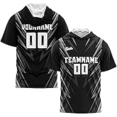 vients Custom Hooded T Shirt Short Sleeve Hoodies for Adult Kid Shirts with Hoods Printed Name Number Logo (US, Alpha, Medium, Black)