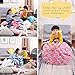 Lukeight Stuffed Animal Storage Bean Bag Chair, Bean Bag Cover for Organizing Kid’s Room - Fits a Lot of Stuffed Animals, Large/Sweetheart Pink