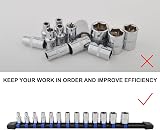 Gunpla Set of 9 Socket Holders 129 Clips SAE/Metric Wall Organizer view 6