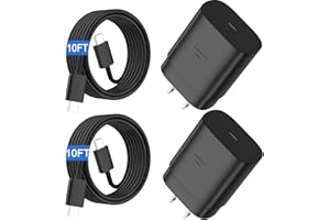 DIHINES S25 S24 S23 S22 Ultra Samsung Charger Fast Charging,25W Android Phone Charger Cord Type C Block & Super Fast Charger USB C Cable 10Ft for Samsung Galaxy S25/S24/S23/S22/S21/S20/Plus/Ultra/FE,2 Pack