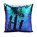 Tiaronics Magic Reversible Sequins Mermaid Pillow Cases Throw Pillow Covers Decorative Pillowcase 4040cm(1616