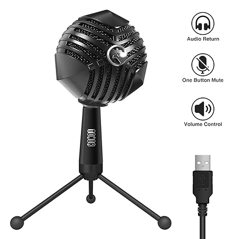 Tonor Pc Microphone Usb Computer Condenser Studio Mic Plug Play For Recordingchattingskypeyoutubegamingpodcasting For Imac Pc Laptop Desktop
