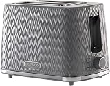 Daewoo Argyle 2 Slice Toaster Defrost Reheat Browning Control Grey