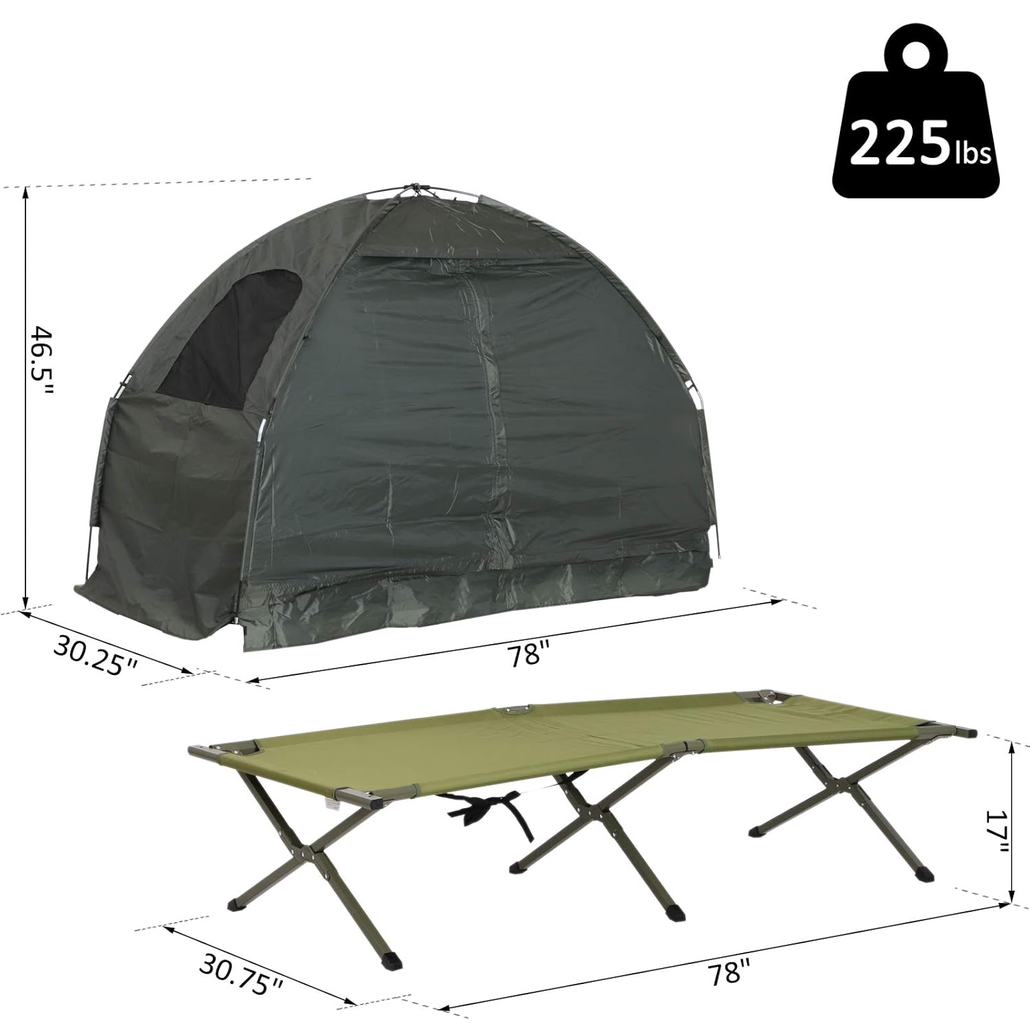 camping cot tent combo