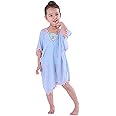 MissShorthair Girls Swim Cover Up Beach Swimwear Coverup Swimsuit Wraps with Pom Pom Trim