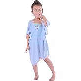 MissShorthair Girls Swim Cover Up Beach Swimwear Coverup Swimsuit Wraps with Pom Pom Trim