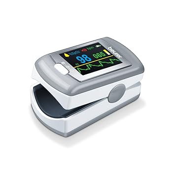 Beurer PO 80 Pulsoximeter, Grau-Weiß
