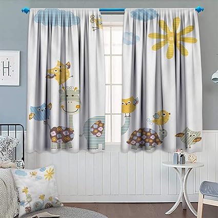 Amazon Com Anhounine Nursery Blackout Curtain Jolly Jungle