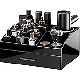 ProCase Cologne Organizer for Men with Drawer, Valentine’s Gifts, Acrylic Perfume Holder & Bathroom Countertop Organizer for Men & Women, Dresser Vanity Storage for Cologne, Perfume and Skincare -1 Layer