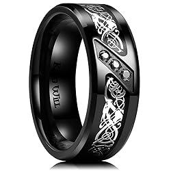 King Will GEM 8mm Black Fiber Paper with Zircon