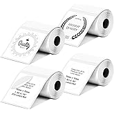 Round Circle Thermal Label Compatible with Phomemo M100/M110/M150/M221/M220/M120/M200/M250 Label Printer,1.96" x 1.96"（50x50 mm, 200 Labels/Roll, Black on White,4 Rolls