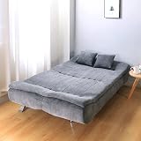 INMOZATA Linen Sofa Bed 3 Seater 188cm with Chrome Legs Grey view 4