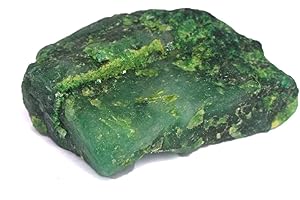 GEMHUB Rare Raw Green Emerald Gemstones for Jewelry Making Chunk 274.00 Ct Uncut Rough Crystals and Healing Stones