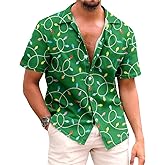 Corkifux Mens Hawaiian Shirt Funny Holidays Vacation Party Button Down Short Sleeve Shirts