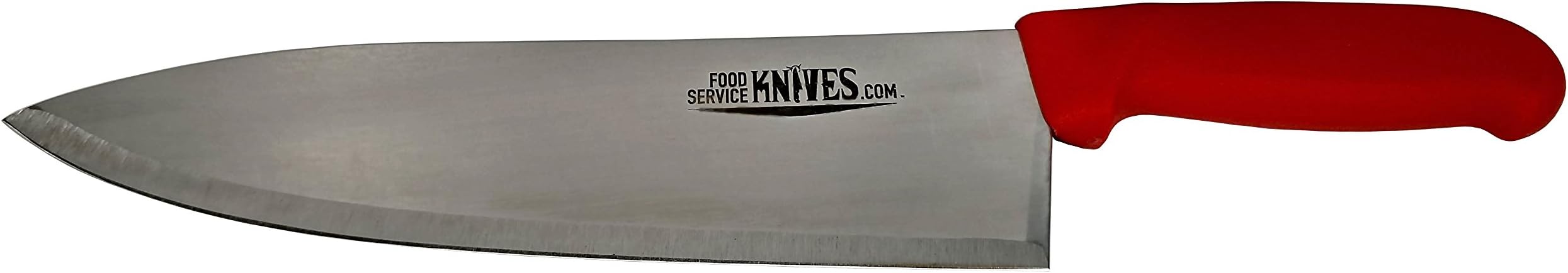 Food Service Knives 10” Professional Restaurant Chef Knife - Red - Color Coded for Safety - Choose Black, Blue, Red, Green, or Yellow - Cook French Stainless Steel New Sharp (Red)