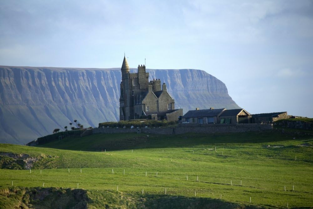 Amazon Com Classiebawn Castle Mullaghmore Co Sligo Ireland 19th Century Castle With Ben Bulben In The Distance Poster Print 18 X 12 Posters Prints