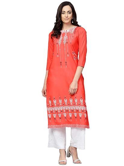 Women's crepe a-line Kurta (VPK1652_S_ Multicoloured_ Small)