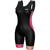 Sparx Women Premium Triathlon Padded Suit Back Hole Triathlon Suit Race Suit Swim Bike Run Suit