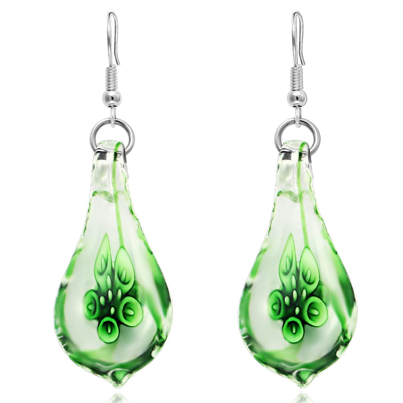 Vifaleno Turquoise drop earrings, 51mm, 28x28x5mm