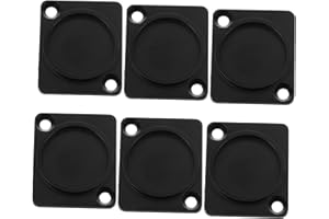 FUTUREORYY 6pcs Audio Connector Module Speaker Rack Mount Dust Protector Rack Blank Panel Black Zinc