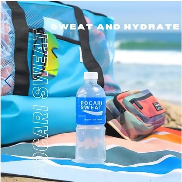 POCARI SWEAT PET BOTTLES – THE WATER AND ELECTROLYTES THAT YOUR BODY NEEDS, JAPANS FAVORITE HYDRATION DRINK, NOW IN THE USA, CLEAR, 500 ML, 12 PACK