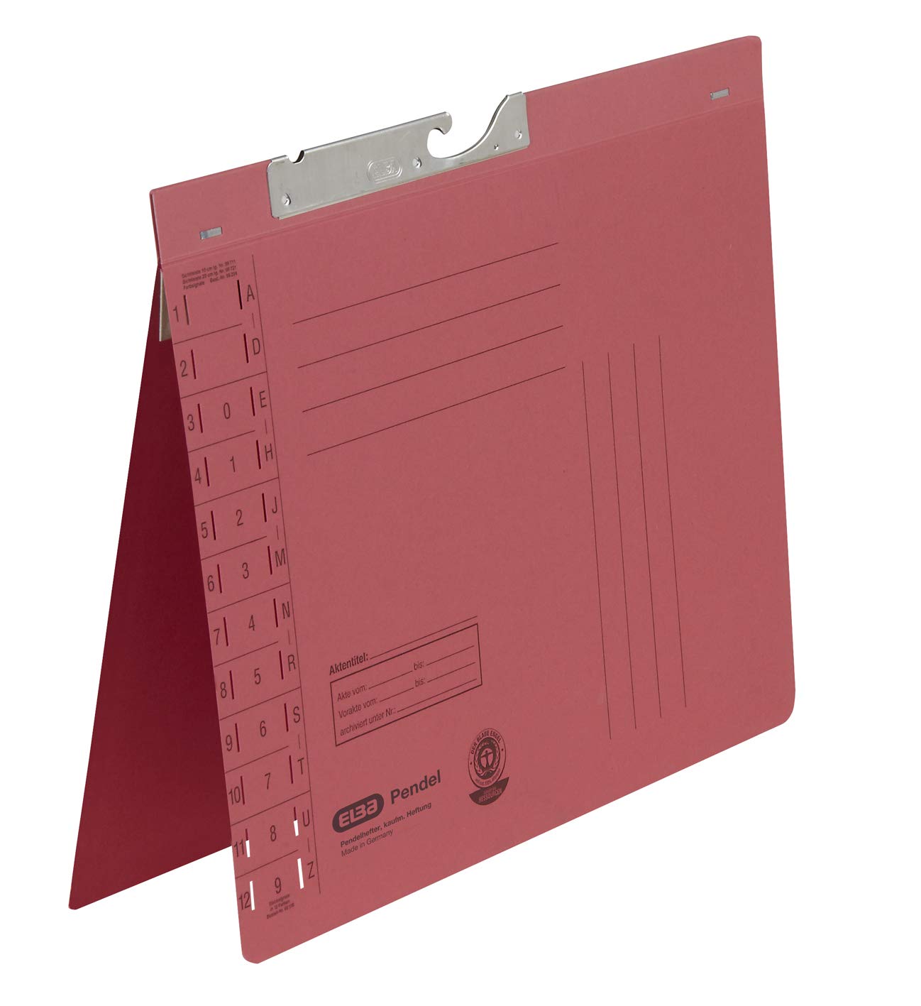 Elba 90461BL Suspension File Manila Cardboard Recycled Material 320 g/m² Commercial Binding and Slit Pack of 50 Blue Hanging Files, Manila Cardboard (RC) 320g / m² red