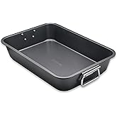 Large Lasagna Pan 15” x 11” - Nonstick Casserole Dish for Easy Cleanup - Convenient Deep Lasagna Baking Dish With Foldable Handles - Large Baking Pan Casserole Dish Is Perfect for Any Meal