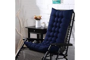 Sun Lounger Cushion Pad,Garden Patio Thick Large Rocking Chair Cushion Recliner Relax Chair Pad for Rattan Recliner Indoor Ou