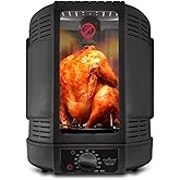 NutriChef Vertical Countertop Rotisserie Oven Roaster, Rotating Shawarma And Kebab Machine with Skewer and Rack, Basket Tower