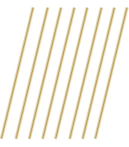 Lot De 2 Tiges Rondes En Laiton Massif - 4mm De Diamètre, 20cm De Long - Pour Bricolage, Modélisme, Fabrication De Poignées