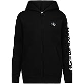Calvin Klein boys Long Sleeve Full Zip Fleece Hoodie